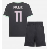 AC Milan Christian Pulisic #11 Tredje Tröja Barn 2024-25 Kortärmad (+ Korta byxor)